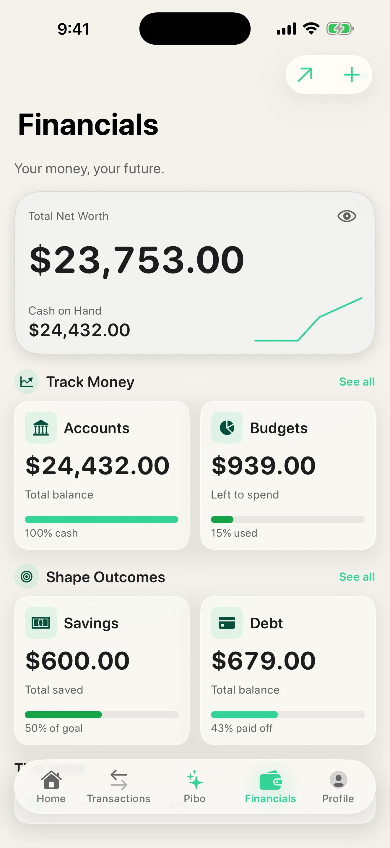 Financials hub